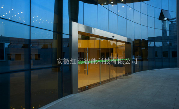 无框纯玻璃感应平开门展示图！