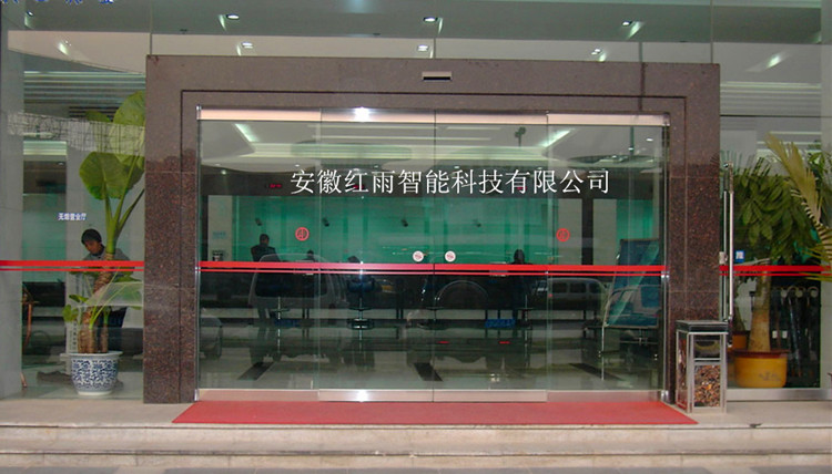 大理石装饰松下H3自动感应门工程案例图